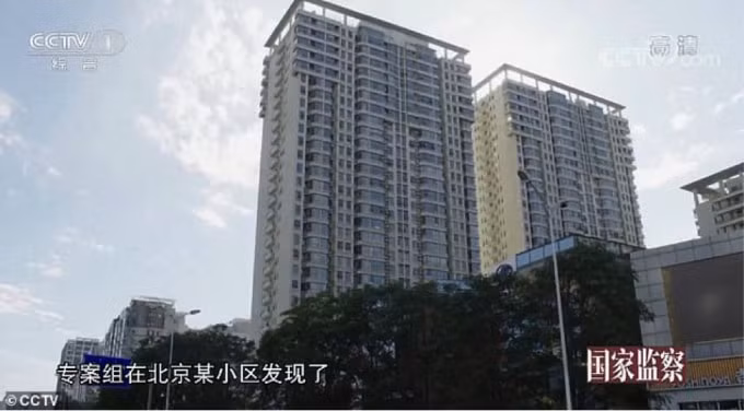 Hình ảnh bên ngoài một trong những căn hộ &nbsp;ông Lai giấu tiền nhận hối lộ. Ảnh: CCTV