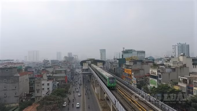 Tuyến đường sắt Cát Linh- Hà Đông. Ảnh: Quang Hùng