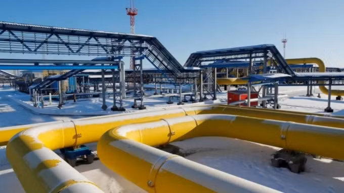 Một trạm nén khí cho đường ống dẫn khí đốt Power of Siberia của Gazprom ở Svobodny, Nga: công ty nhà nước đang mở rộng đường ống để thúc đẩy xuất khẩu sang Trung Quốc. Ảnh: Reuters