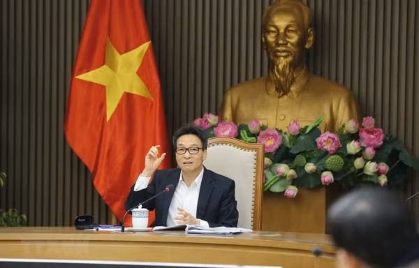 Phó Thủ tướng Vũ Đức Đam phát biểu tại phiên họp về thực hiện các mục tiêu phát triển bền vững, chiều 4/1. Ảnh: TTXVN
