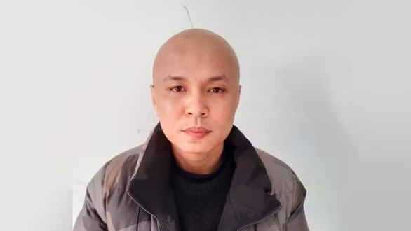 Đỗ Thành Luân tại cơ quan điều tra. Ảnh: tuoitre.vn