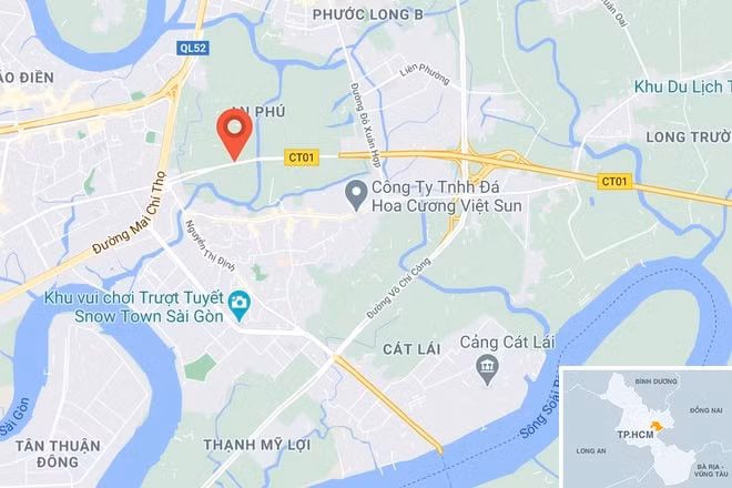 Tai nạn xảy ra trên cao tốc TP. HCM - Long Thành - Dầu Giây, đoạn qua quận 2.