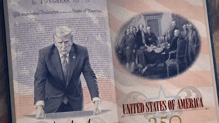 Hộ chiếu Mỹ phiên bản giới hạn mới, có hình Tổng thống Donald Trump. Ảnh: Nhà Trắng