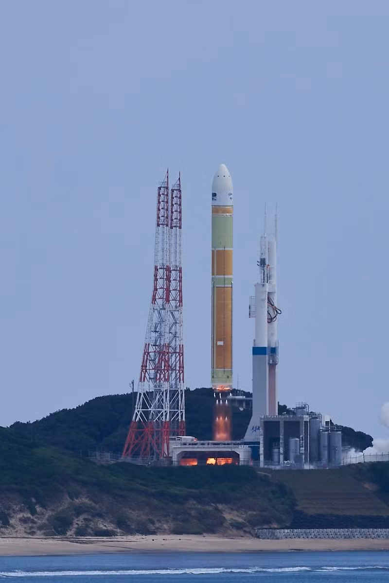 JAXA đã phóng thành công tên lửa H3 số 6 từ Trung tâm Vũ trụ Tanegashima ở tỉnh Kagoshima, ngày 12/6. Ảnh: X/tnsc_JAXA