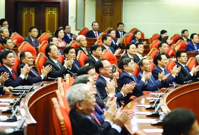 Bế mạc hội nghị lần thứ 11 Ban Chấp hành T.Ư Đảng khóa XII. Ảnh: TTXVN