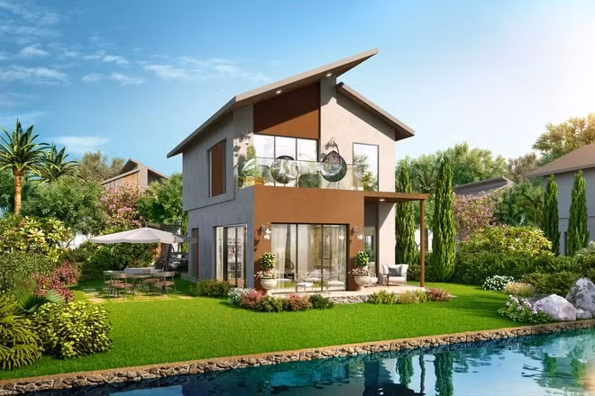 Mỗi căn biệt thự vườn sinh thái The Tropicana đều sở hữu một khu vườn bao quanh.