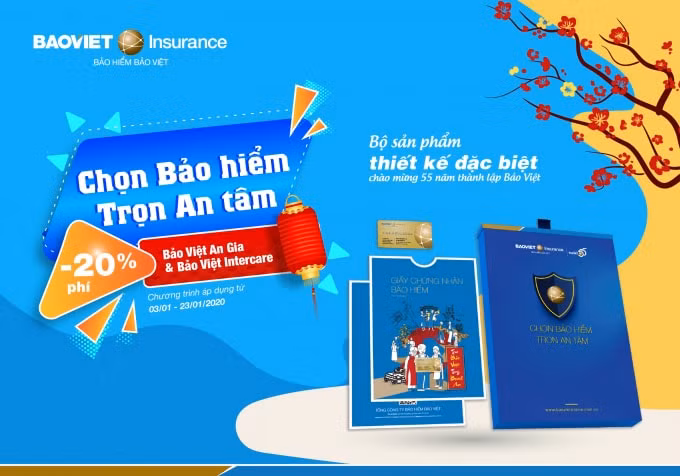 Bảo hiểm Bảo Việt giảm phí 20% nhân dịp Tết Canh Tý 2020.