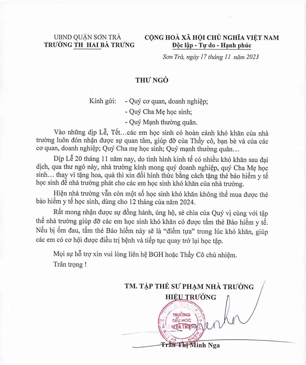 truong hoc o da nang xin doi hoa 20 11 thanh the bao hiem cho hoc sinh hinh 1