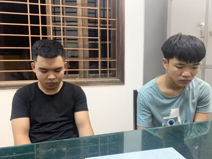 Các đối tượng Hoàng Xuân Cao và Lê Văn Duẫn. Ảnh CAHT