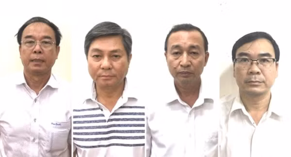 Ông Nguyễn Thành Tài cùng các đồng phạm Đào Anh Kiệt, Nguyễn Hoài Nam và Trương văn Út (từ trái qua)