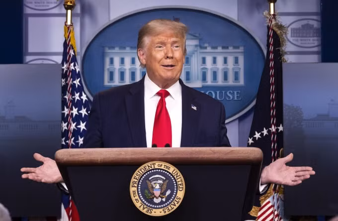 Tổng thống Donald Trump tiếp tục tấn công vào liên danh tranh cử Biden - Harris - Ảnh: Getty