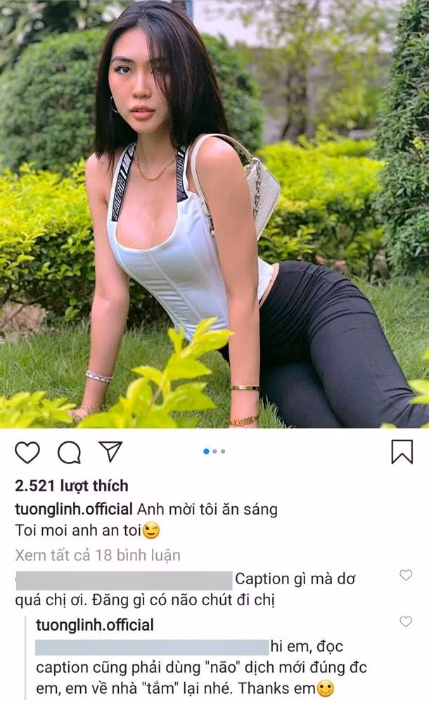 Caption của hoa hậu Tường Linh được cho là 