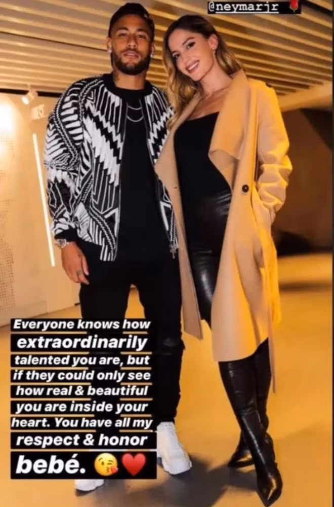 Cầu thủ Neymar và Natalia Barulich trong lần gặp nhau. Ảnh: internet.