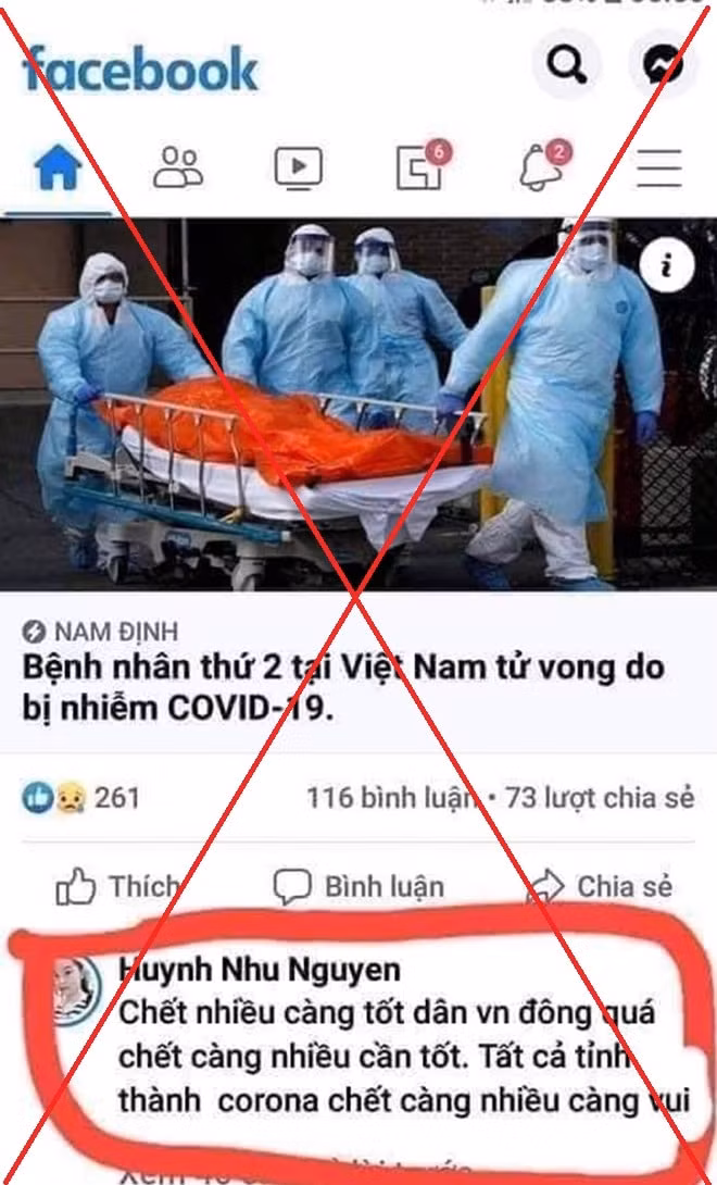 Nội dung bình luận cực đoan của bà D. đã gây phẫn nộ trong cộng đồng mạng.