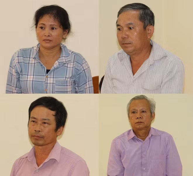 Bốn đối tượng bị khởi tố do lập khống hồ sơ giải phóng mặt bằng để hưởng lợi là nguyên cán bộ thôn 2/9.
