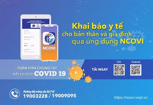 Ứng dụng NCovi giúp người dân khai báo y tế. Ảnh: TL.