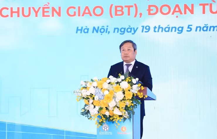 Chủ tịch UBND thành phố Hà Nội Vũ Đại Thắng phát biểu tại buổi Lễ. Ảnh: Lê Hải