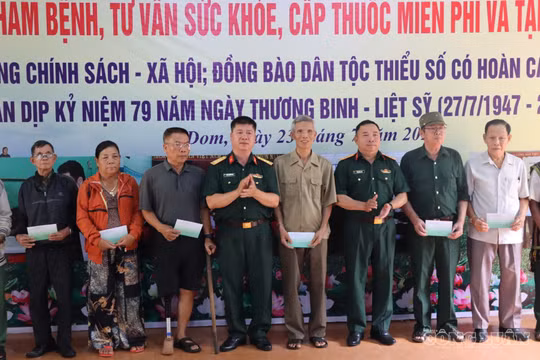 Gia Lai: Hơn 1.300 người dân khu vực biên giới được khám bệnh, cấp phát thuốc miễn phí