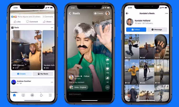 facebook day manh tinh nang video ngan reels doi dau tiktok hinh 1