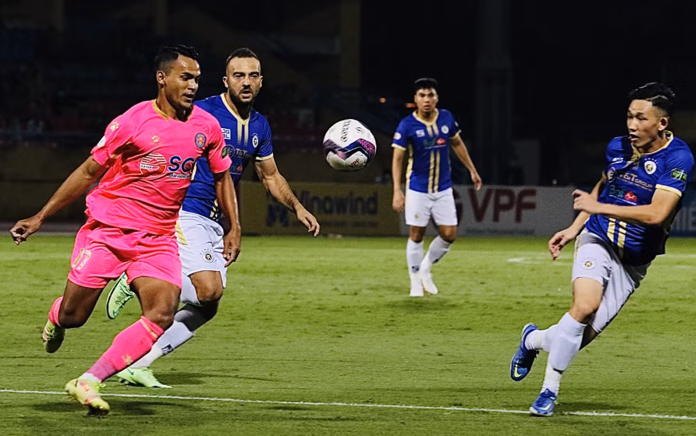 thang sai gon 3 1 ha noi fc leo len vi tri thu 2 vleague 2022 hinh 1