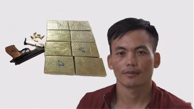 lai chau bat doi tuong van chuyen trai phep 8 banh heroin thu 1 khau sung cz75 hinh 1