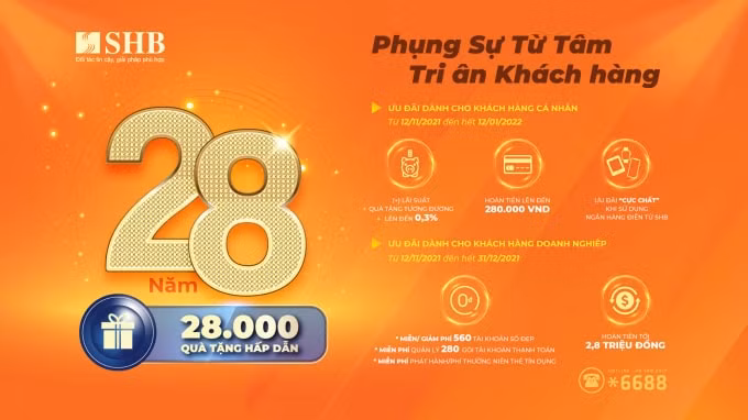 tung bung sinh nhat 28 nam shb tri an khach hang 28000 qua tang hinh 1