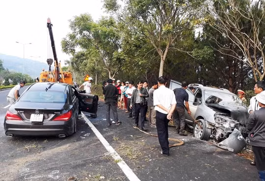 Hiện trường vụ tai nạn nghiêm trọng trên cao tốc Liên Khương - Đà Lạt. Ảnh: TL