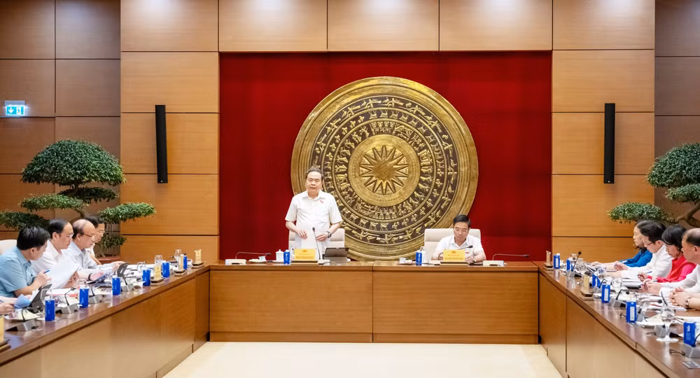 Chủ tịch Quốc hội Trần Thanh Mẫn phát biểu (ảnh: Phạm Thắng).