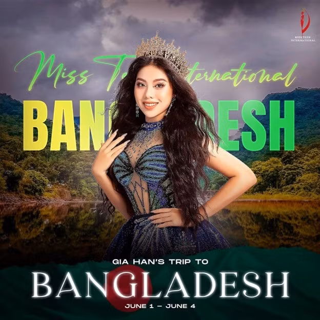 ngo ngoc gia han chinh thuc ngoi ghe nong cuoc thi hoa hau tuoi teen tai bangladesh hinh 1