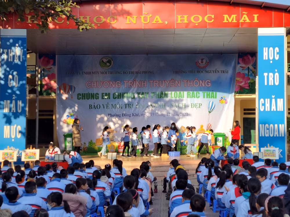 cong ty moi truong do thi hai phong day manh trien khai mo hinh phan loai rac thai nguon hinh 1