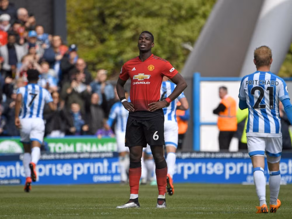 Pogba và các đồng đội đã chính thức mất vé dự Champions League mùa bóng tới. Ảnh: Getty