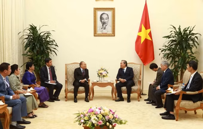 Quang cảnh buổi tiếp. Ảnh: VGP
