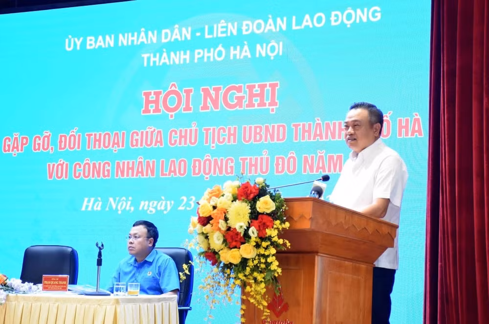 chu tich ha noi viec trien khai nha o xa hoi con cham day la mon no voi nguoi lao dong hinh 1