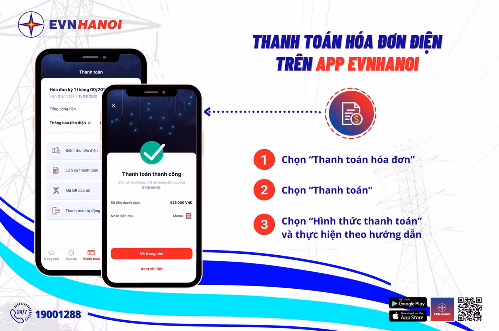 evnhanoi day manh ung dung cong nghe tao thuan loi cho khach hang thanh toan tien dien moi luc moi noi hinh 2