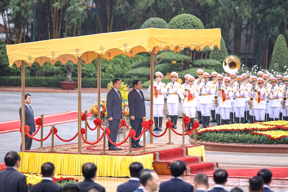 thu tuong pham minh chinh chu tri le don thu tuong campuchia samdech moha bovor thipadei hun manet hinh 1