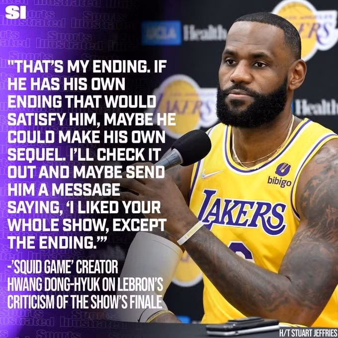 cha de squid game dap lai nhung loi chi trich tu ngoi sao nba lebron james hinh 1