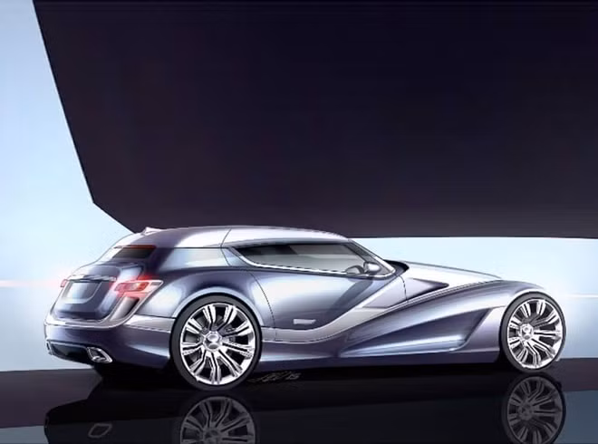 Bản phác thảo mẫu xe hiện đại Duesenberg GT của Alexander Opanasenko. Ảnh: TL