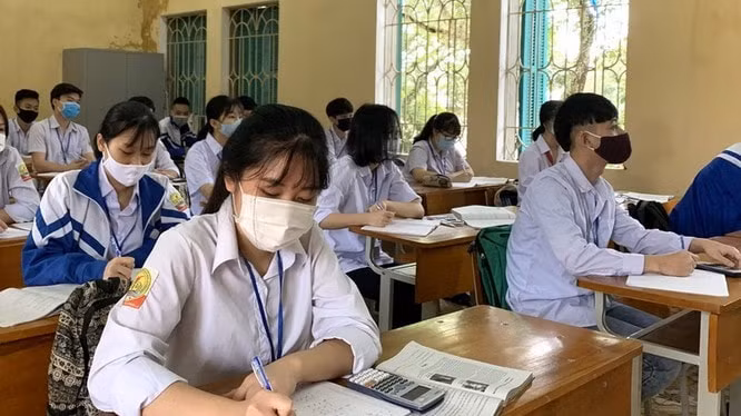 Hình ảnh thí sinh Sóc Trăng trong kỳ thi tốt nghiệp THPT năm 2020. Ảnh: internet.