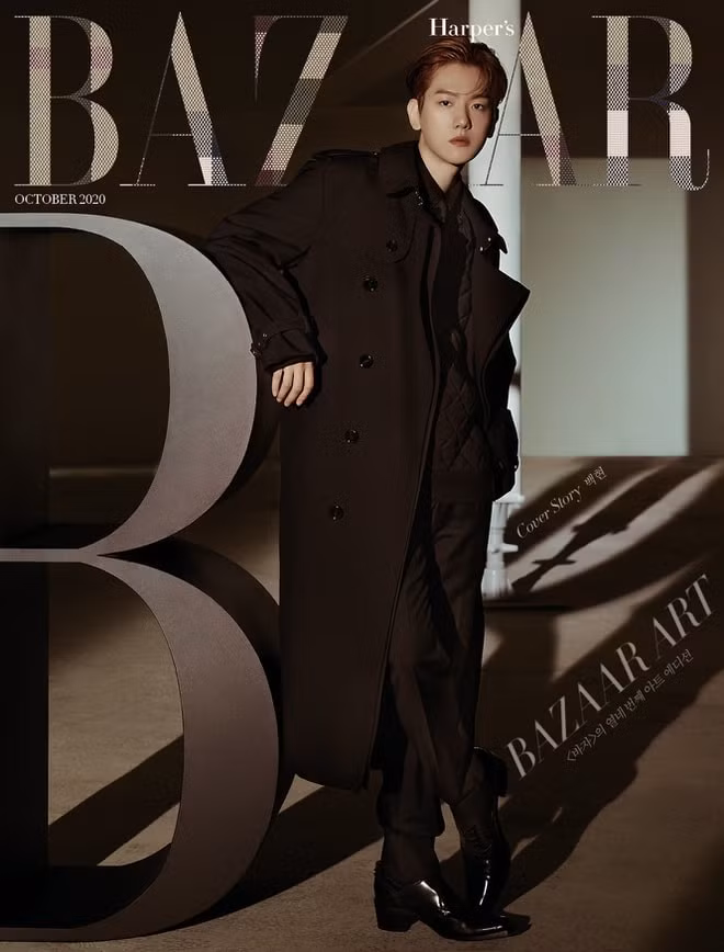 Baekhyun khoe vẻ lịch lãm trong loạt ảnh chụp cho tạp chí Harper's Bazaar Korea. Ảnh: Harpersbazaarkorea.