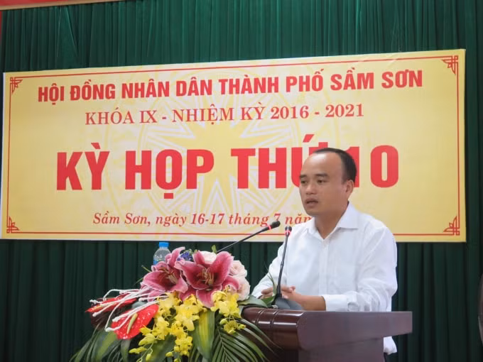Ông Lương Tất Thắng, Bí thư Thành ủy TP. Sầm Sơn hiện kiêm nhiệm chức danh Chủ tịch UBND thành phố. Ảnh: TL