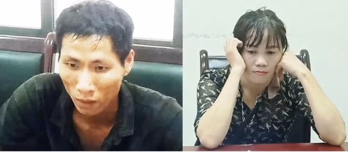 Các đối tượng Ngô Văn Hồng (bên trái) và Phan Thị Anh