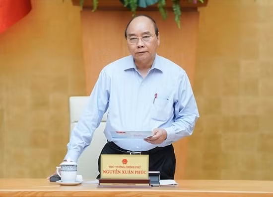 Thủ tướng Nguyễn Xuân Phúc phát biểu mở đầu cuộc họp. Ảnh: VGP