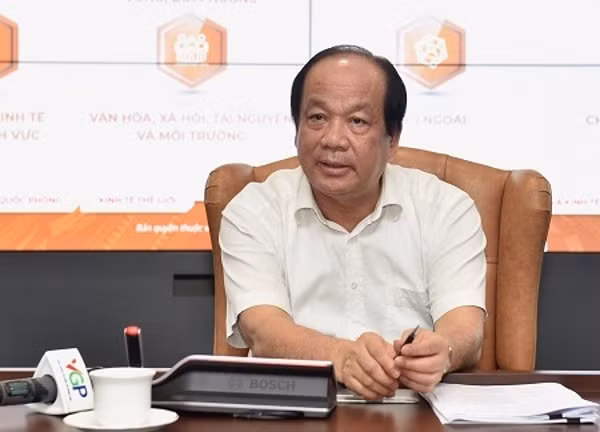 Bộ trưởng, Chủ nhiệm Văn phòng Chính phủ Mai Tiến Dũng chủ trì buổi làm việc. Ảnh: VGP