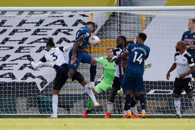 Gabriel có pha ghi bàn trong trận ra mắt Arsenal. Ảnh: internet.