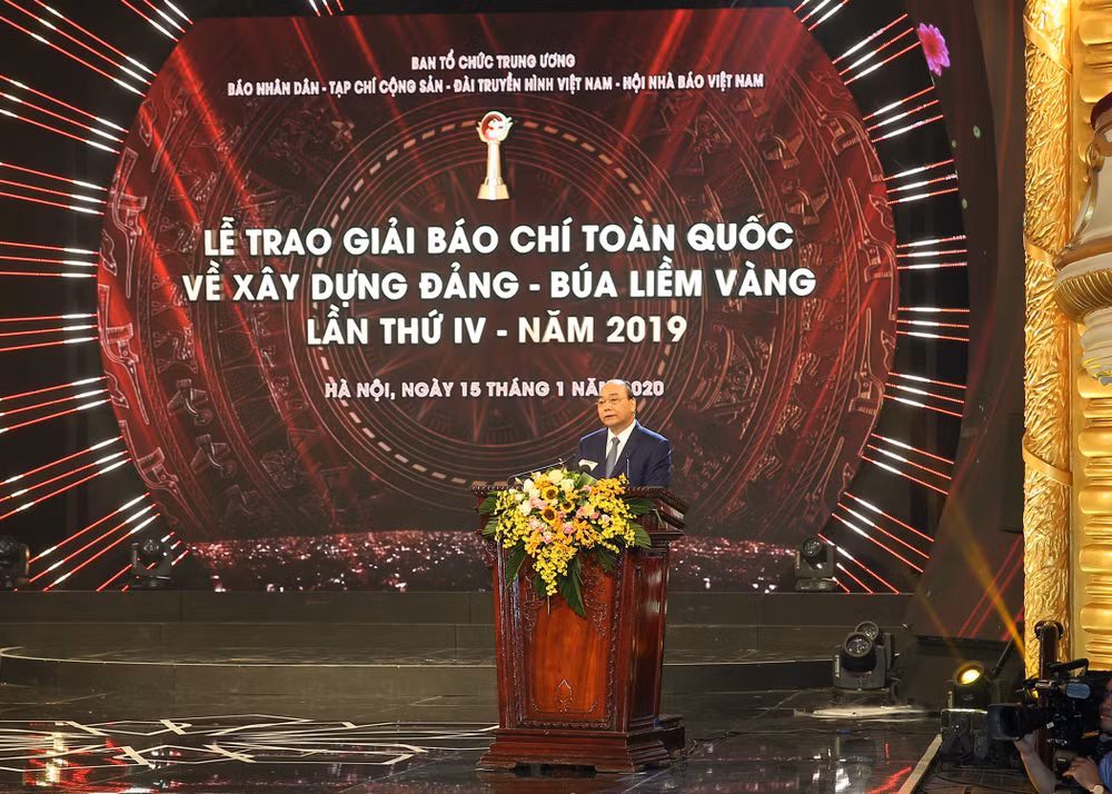 Thủ tướng Chính phủ Nguyễn Xuân Phúc phát biểu tại buổi lễ. Ảnh: Sơn Hải