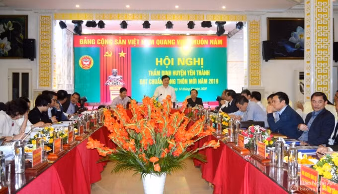 Hội nghị đánh giá và đề xuất Chính phủ công nhận huyện Yên Thành đạt chuẩn huyện NTM