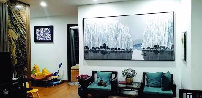 Một tác phẩm của Hùng Rô tại Mỹ.