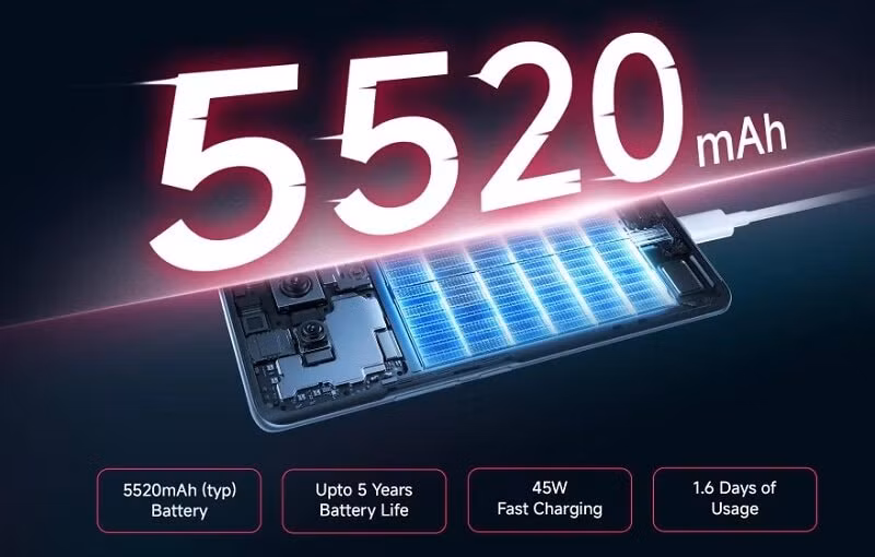 Dung lượng pin và công nghệ sạc của Redmi Note 15 5G
