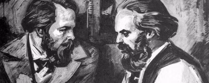 Karl Marx và Friedrich Engels.
