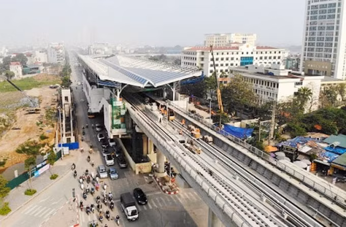 Dự án Đường sắt đô thị Nhổn - ga Hà Nội đến Hoàng Mai. Ảnh: CAND